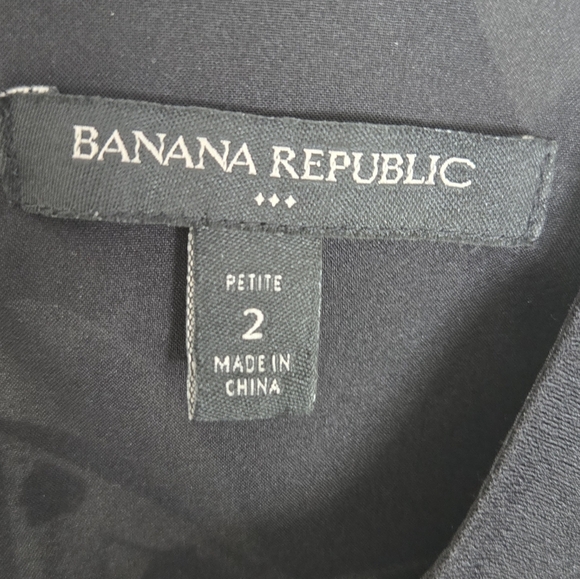 Banana Republic Black Long Sleeve Dress with Bow Design Size 2 - Picture 8 of 8